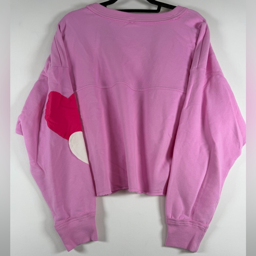 ♥️ Women's Valentine's Day Patchwork Crewneck Sweatshirt - JoyLab™ Pink M & XL - Picture 14 of 15